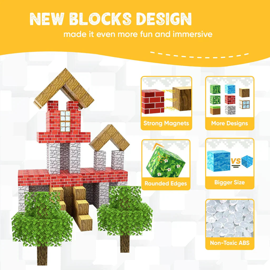 Minecraft Learning Magnetic Building Blocks