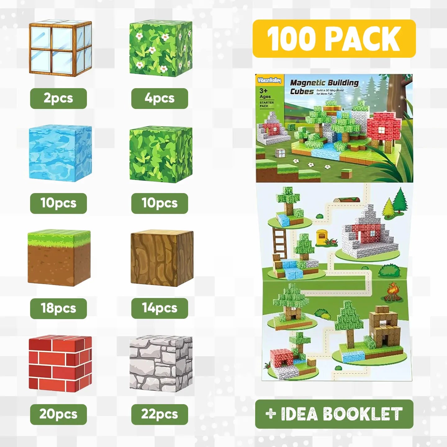 Minecraft Learning Magnetic Building Blocks